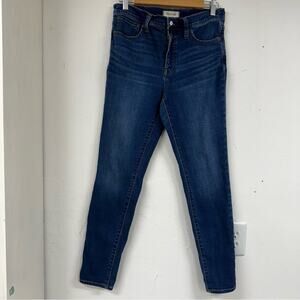 Madewell Roadtripper Dark Wash High Rise Skinny Jeans Womens 29 Blue Denim Fall